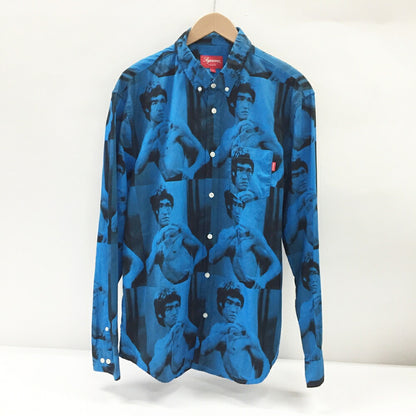 Supreme Bruce Lee Button Up Shirt Blue Size L