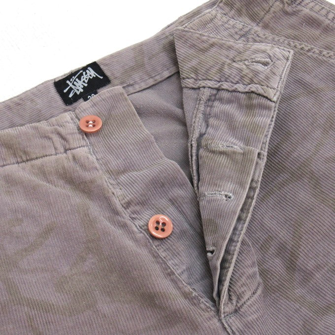 STUSSY 90's Corduroy Cargo Pants Lavender Gray Size 30