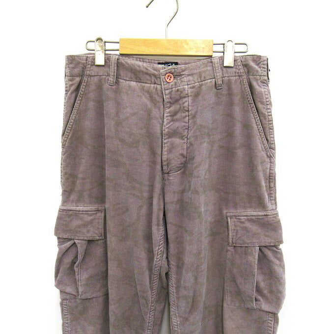 STUSSY 90's Corduroy Cargo Pants Lavender Gray Size 30