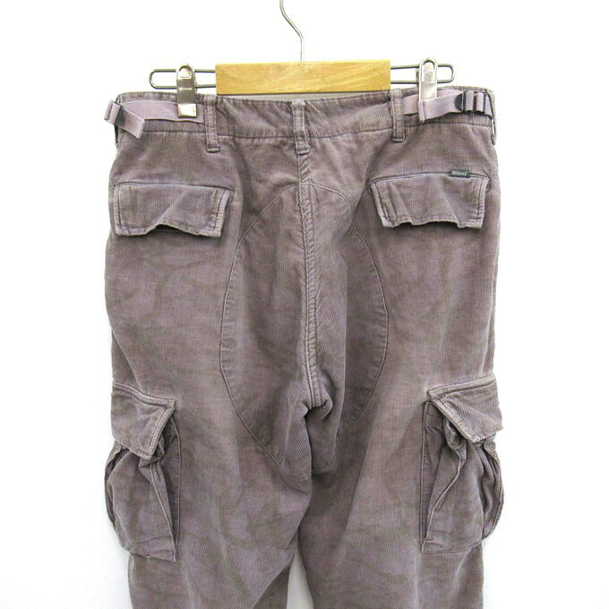 STUSSY 90's Corduroy Cargo Pants Lavender Gray Size 30