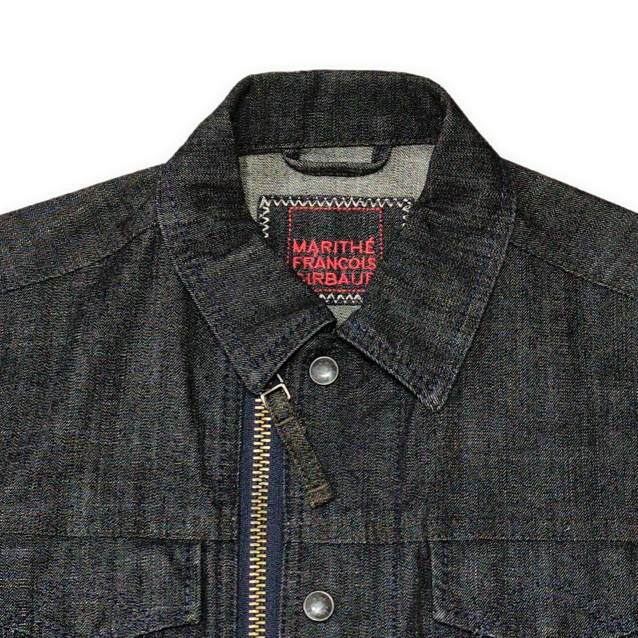 MARITHE 90s-00s Archive Blue Denim Zip Jacket Size 88