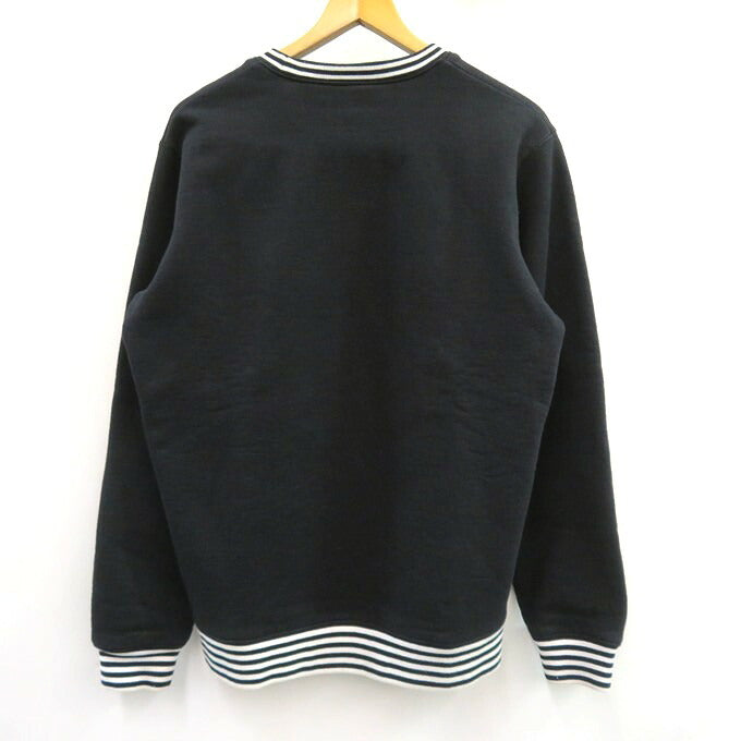 Supreme 14AW Classic Logo Striped Sweatshirt Black Size S