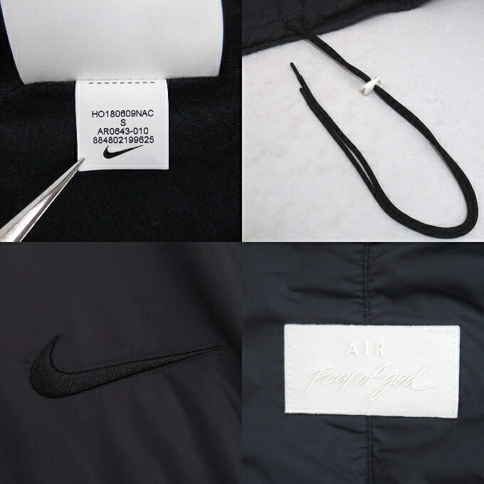 NIKE x FEAR OF GOD 18AW Nylon Half Zip Jacket Black Size S