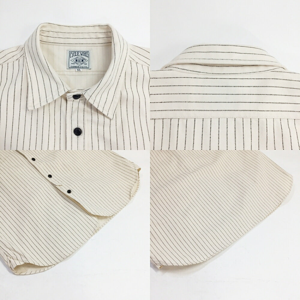 Cycle Works Long Sleeve Wabash Shirt Ivory Size XL