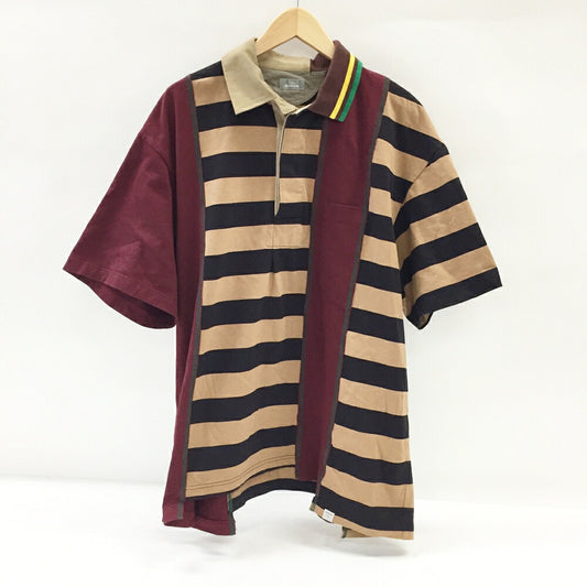 kolor / BEACON Striped Panel Polo Shirt Multi Size 3