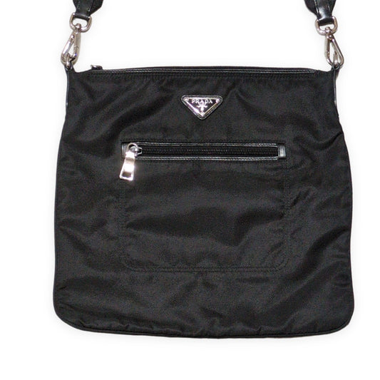 PRADA BT0715 Tessuto Nylon Shoulder Bag Black Size ONE SIZE