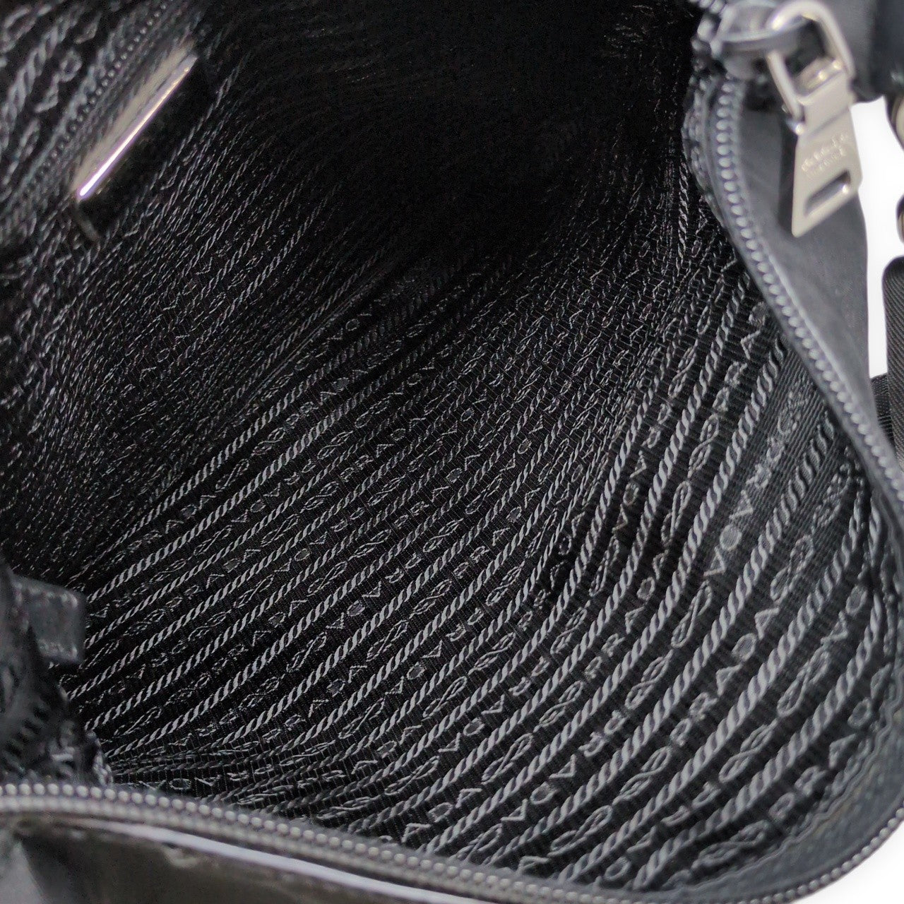 PRADA BT0715 Tessuto Nylon Shoulder Bag Black Size ONE SIZE