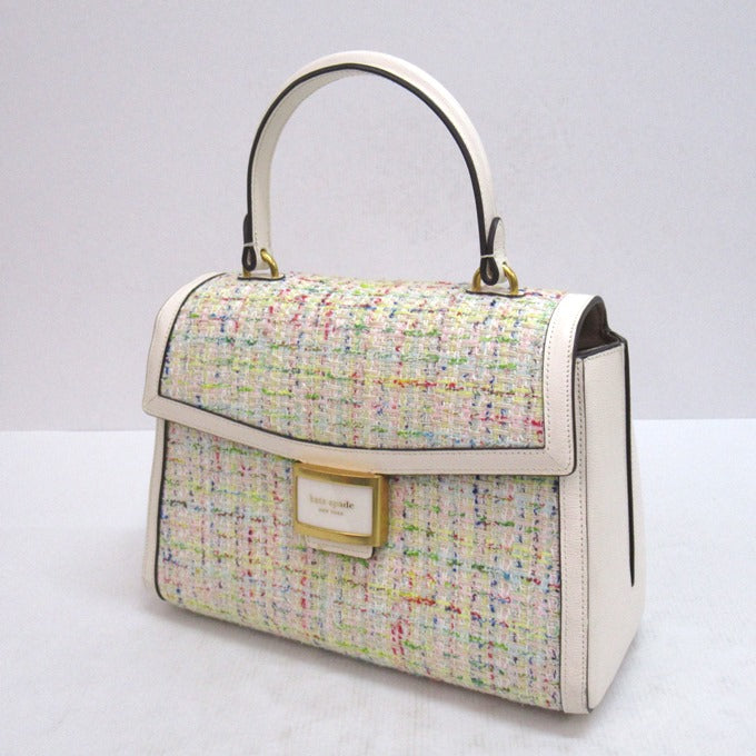 kate spade Katie Tweed Medium Top Bag Cream Size ONE SIZE