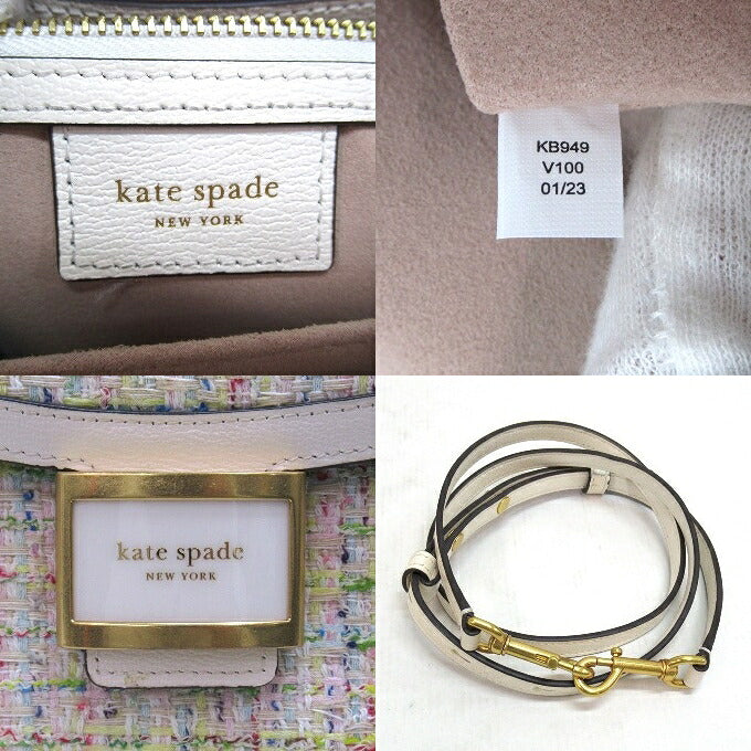 kate spade Katie Tweed Medium Top Bag Cream Size ONE SIZE