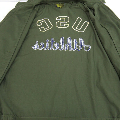 SUGAR CANE USC Logo Chain Embroidered Jacket Green Size 40R