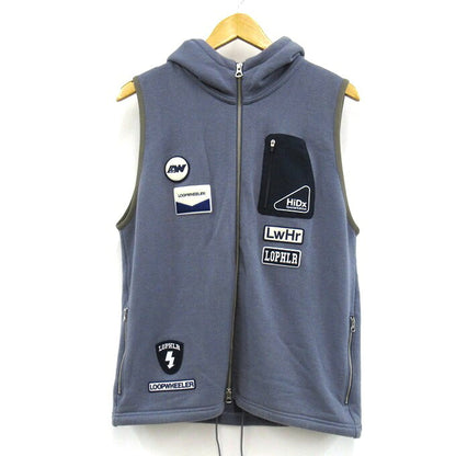 LOOPWHEELER Light Series Patch Vest Blue Size L