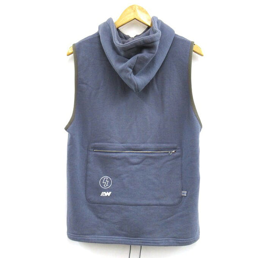 LOOPWHEELER Light Series Patch Vest Blue Size L