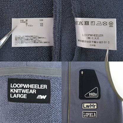 LOOPWHEELER Light Series Patch Vest Blue Size L