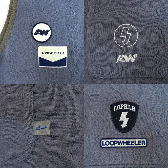 LOOPWHEELER Light Series Patch Vest Blue Size L