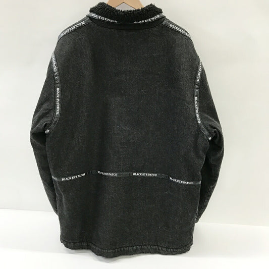 BLACK EYE PATCH Sherpa Lined Denim Jacket Black Size L
