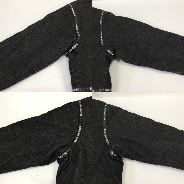 BLACK EYE PATCH Sherpa Lined Denim Jacket Black Size L