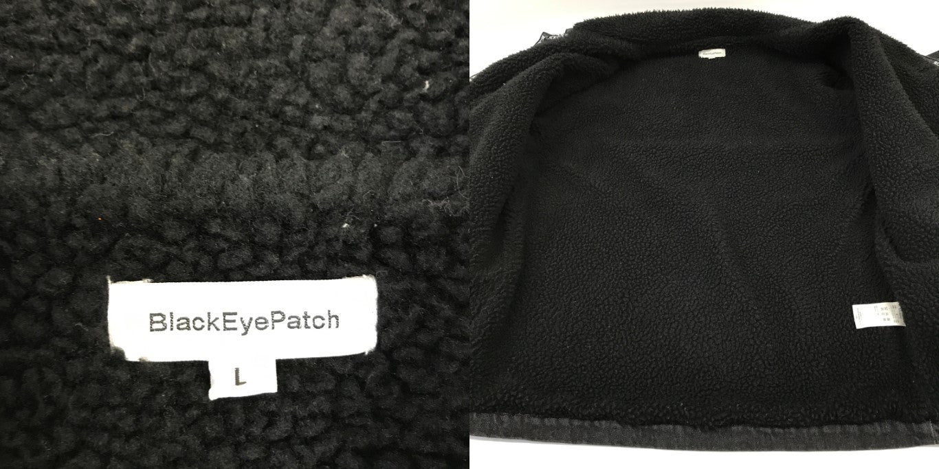 BLACK EYE PATCH Sherpa Lined Denim Jacket Black Size L