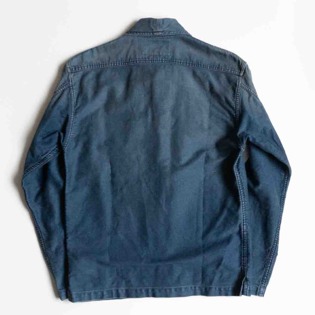 RRL Indigo Moleskin Army Jacket Cotton Linen Size S