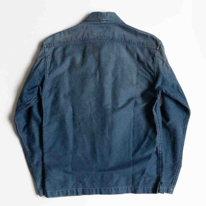 RRL Indigo Moleskin Army Jacket Cotton Linen Size S