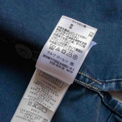 RRL Indigo Moleskin Army Jacket Cotton Linen Size S