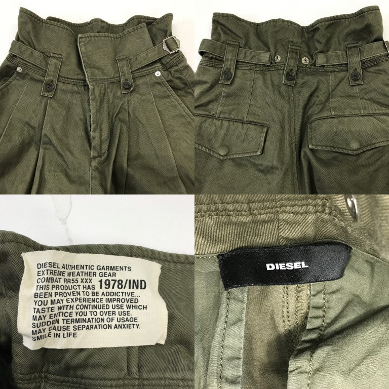 DIESEL Green Slit Wide Pants Size 23