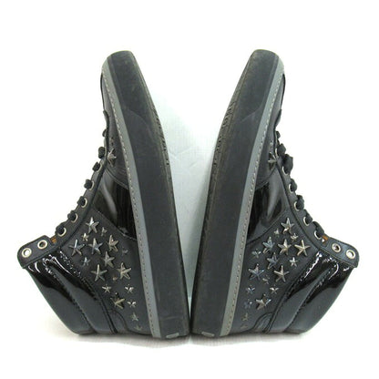 JIMMY CHOO BELGRAVIA Studded Hi-Top Sneakers Size 40 1/2