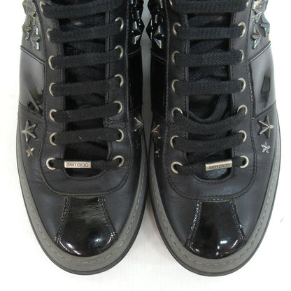 JIMMY CHOO BELGRAVIA Studded Hi-Top Sneakers Size 40 1/2