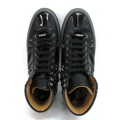 JIMMY CHOO BELGRAVIA Studded Hi-Top Sneakers Size 40 1/2