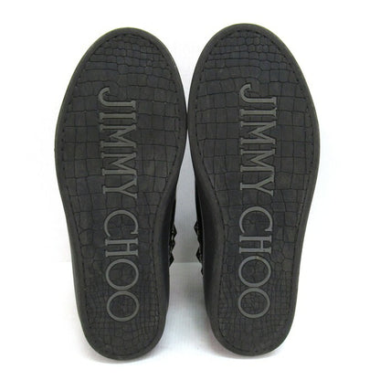 JIMMY CHOO BELGRAVIA Studded Hi-Top Sneakers Size 40 1/2