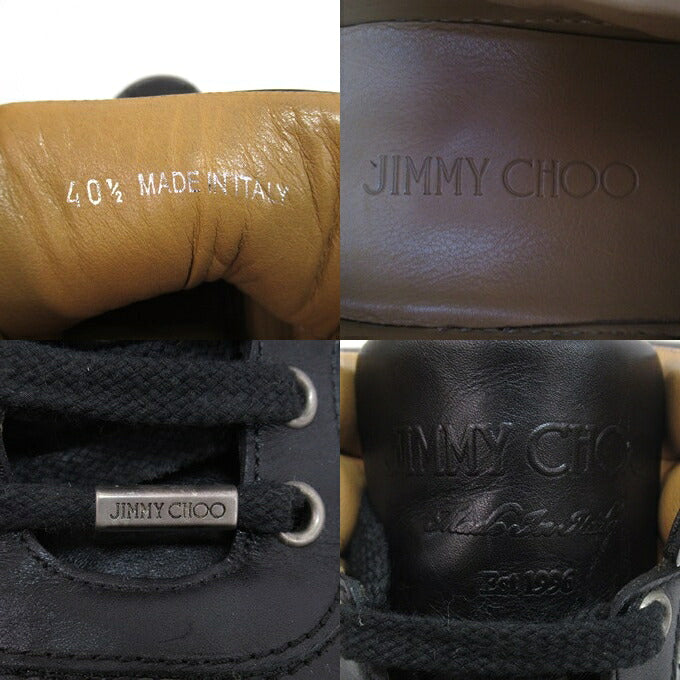 JIMMY CHOO BELGRAVIA Studded Hi-Top Sneakers Size 40 1/2