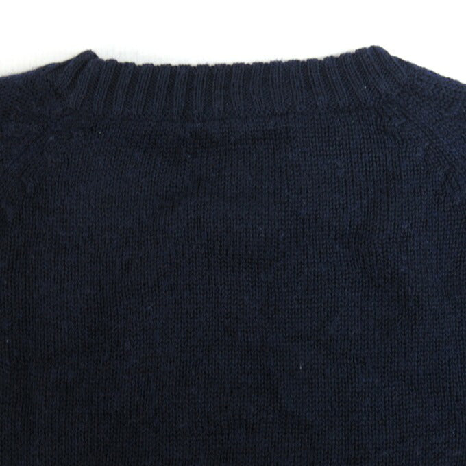 STUSSY 90's Navy Tag Raglan Knit Sweater Navy Size XL