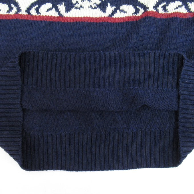 STUSSY 90's Navy Tag Raglan Knit Sweater Navy Size XL