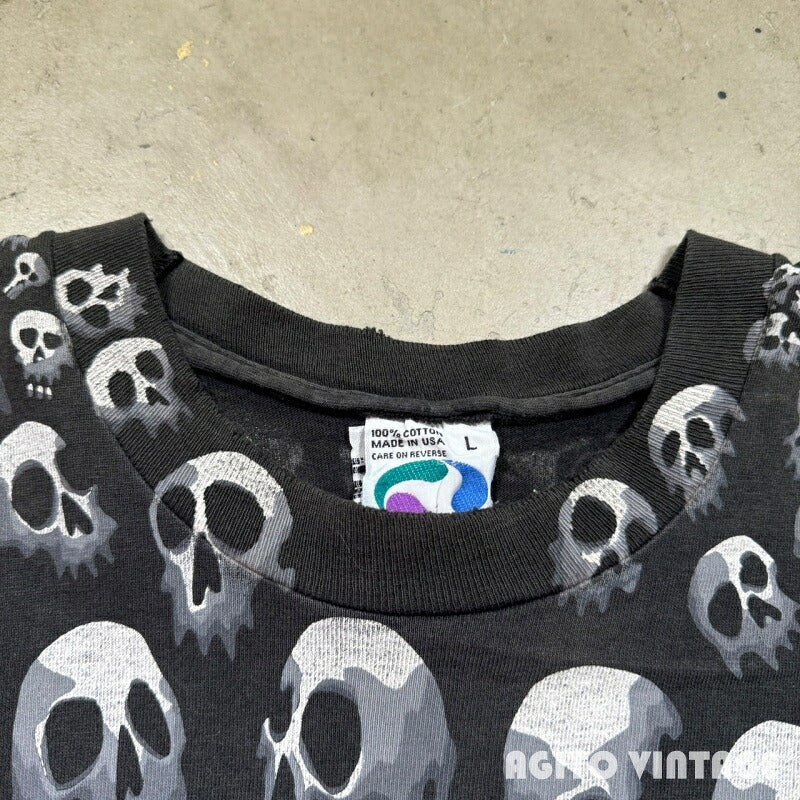 LIQUID BLUE 90s Son of Skulls AOP T-Shirt Black Size M