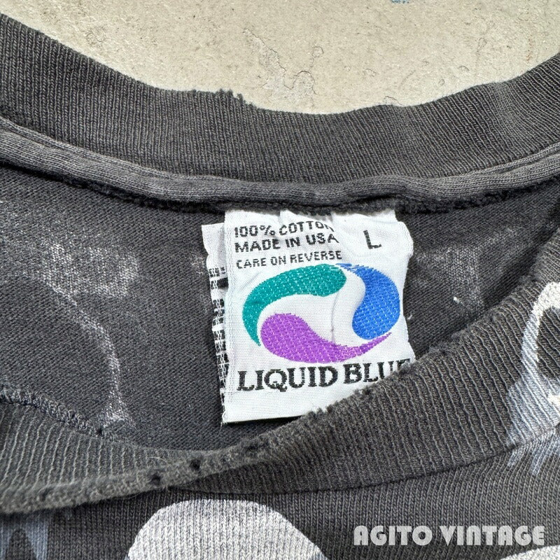 LIQUID BLUE 90s Son of Skulls AOP T-Shirt Black Size M