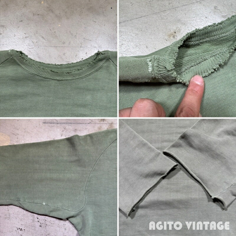 Unknown 50s/60s Freedom Sleeve Khaki Sweatshirt Size M