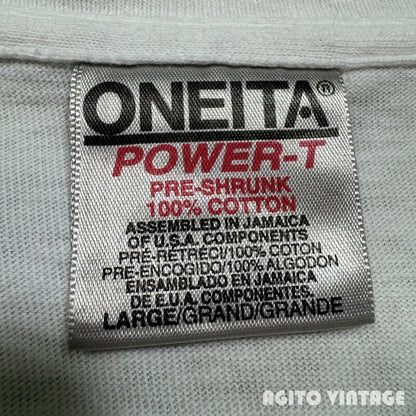 ONEITA 90s GRATEFUL DEAD Dancing Skulls T-Shirt White Size L