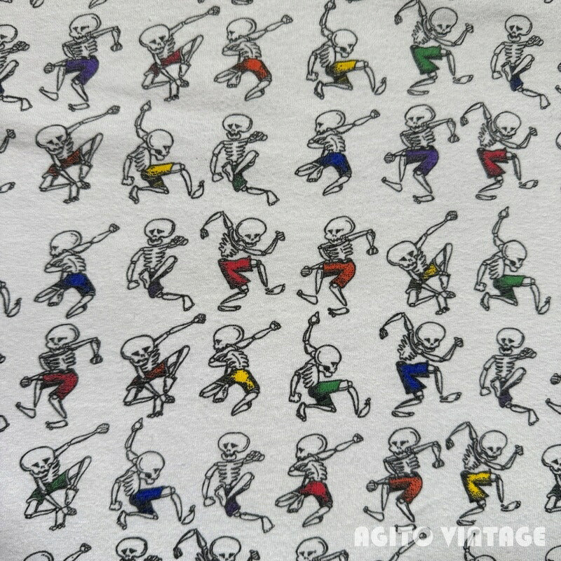 ONEITA 90s GRATEFUL DEAD Dancing Skulls T-Shirt White Size L
