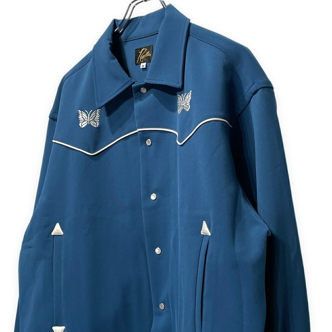 Needles 24AW Piping Cowboy Double Cloth Jacket Blue Size M
