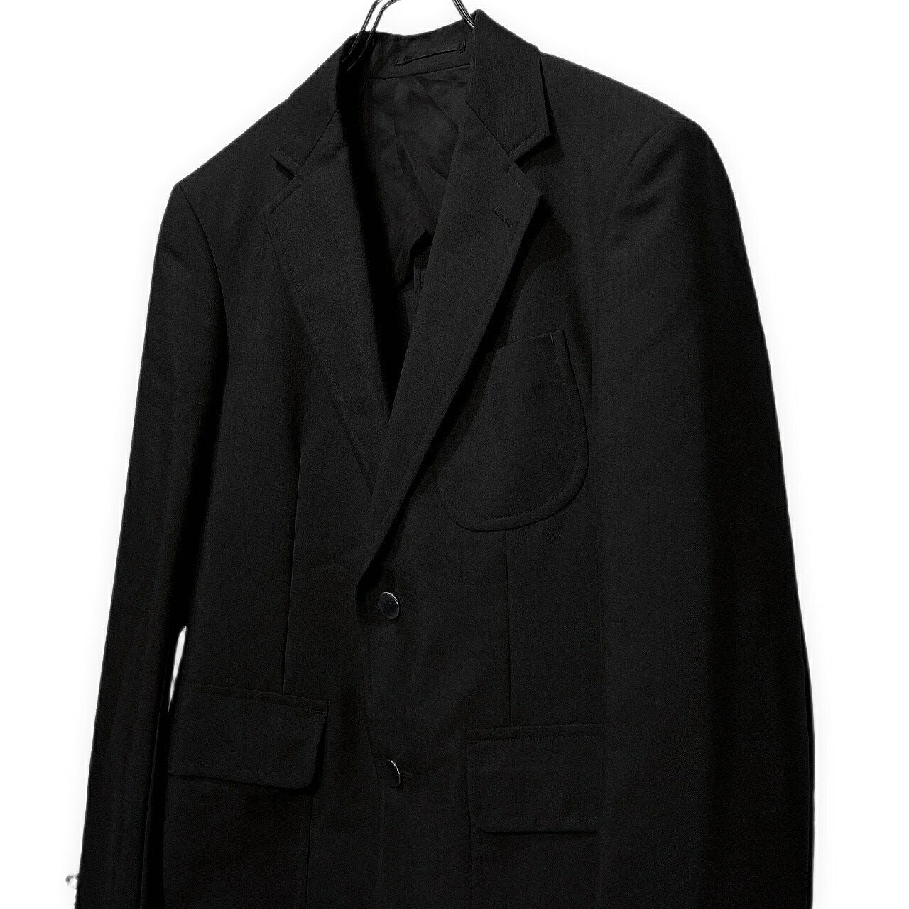 SCYE BASICS Black Mohair Blend Gold Button 2B Blazer Size 38