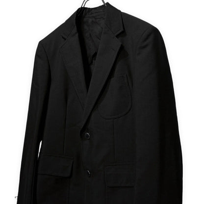 SCYE BASICS Black Mohair Blend Gold Button 2B Blazer Size 38