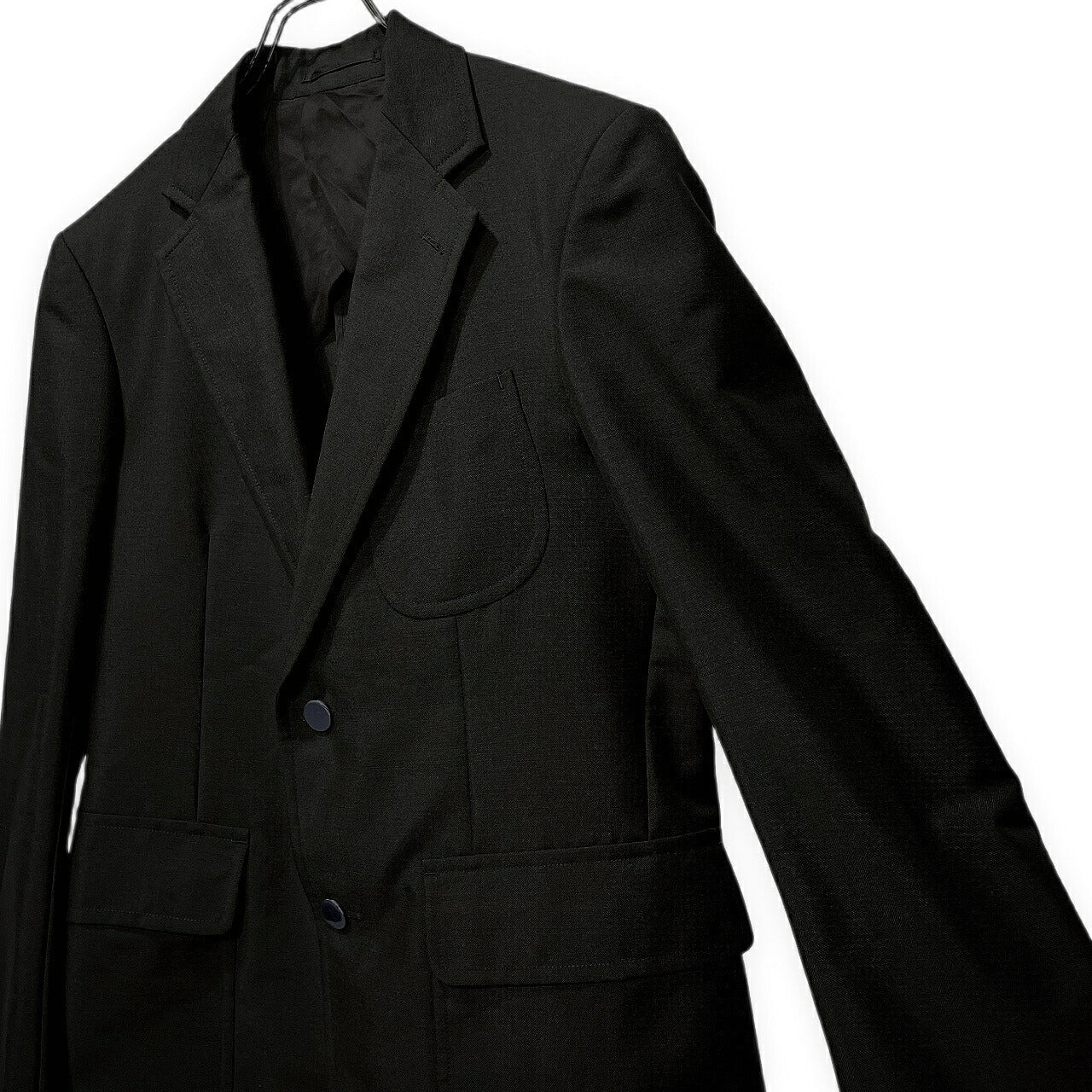 SCYE BASICS Black Mohair Blend Gold Button 2B Blazer Size 38