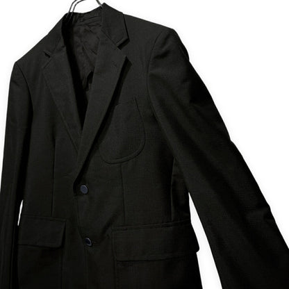 SCYE BASICS Black Mohair Blend Gold Button 2B Blazer Size 38