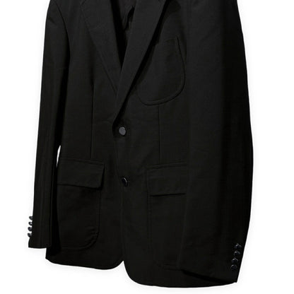 SCYE BASICS Black Mohair Blend Gold Button 2B Blazer Size 38
