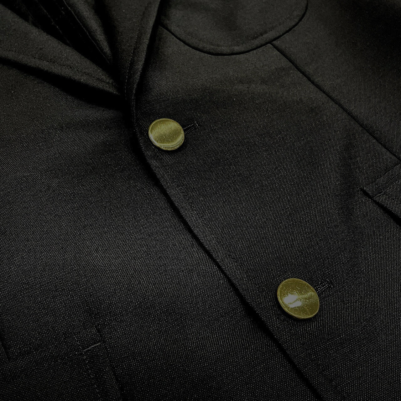 SCYE BASICS Black Mohair Blend Gold Button 2B Blazer Size 38