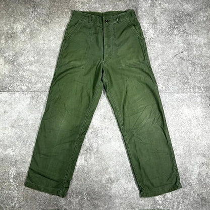 Vintage 60s U.S. ARMY OG-107 Cotton Sateen Baker Pants