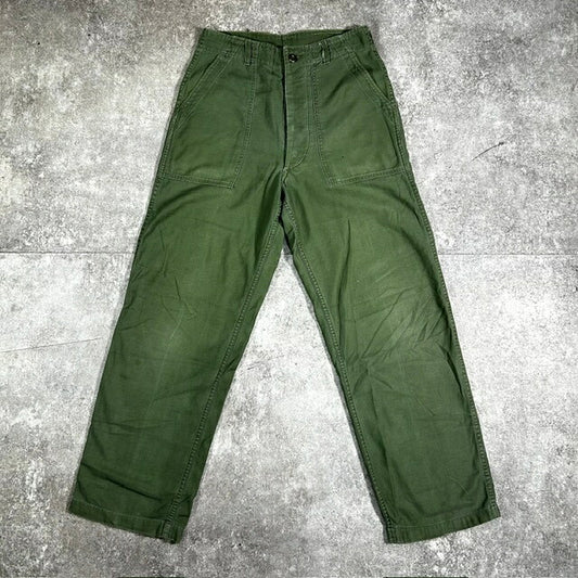 Vintage 60s U.S. ARMY OG-107 Cotton Sateen Baker Pants