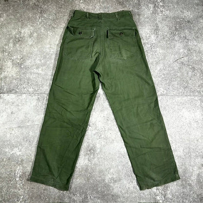 Vintage 60s U.S. ARMY OG-107 Cotton Sateen Baker Pants