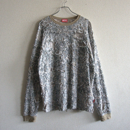 Diesel T-BOXT-Long Sleeve-CAMU T-Shirt Size M