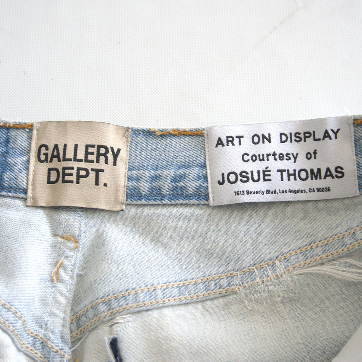 Gallery Dept. Reconstructed Distressed Jeans Pants Size 40