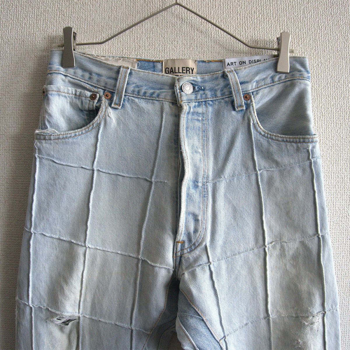 Gallery Dept. Reconstructed Distressed Jeans Pants Size 40
